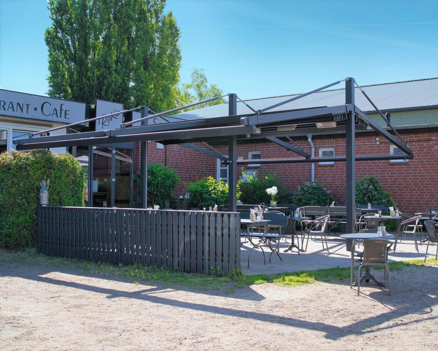 Pergola Marine für Biergärten und Vereinsflächen in Hamburg - Referenzprojekt Zschimmer
